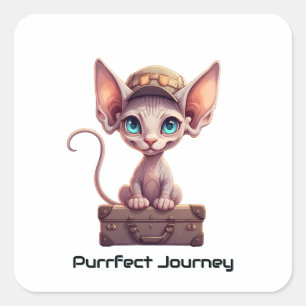 Étiquette de bagage Chat Mignon Cadeau pour les a