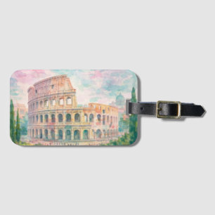 Étiquette de bagage Colosseum   Bagage de voyage à
