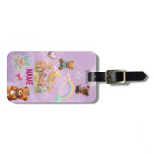 Étiquette de bagage lavande à l'esthétique Kawaii