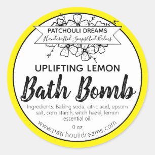 Étiquette de bain à citron personnalisable fait ma
