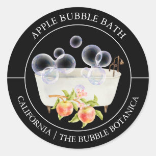 Étiquette de bain Apple Bubble