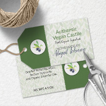 Étiquette de bain et de corps maison à l'huile d'o