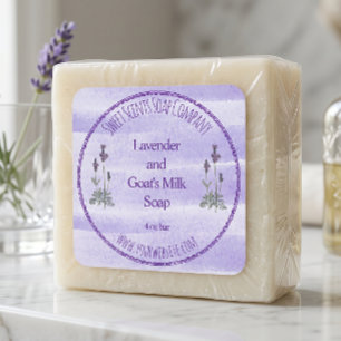 Étiquette de bain et de cosmétiques à la lavande