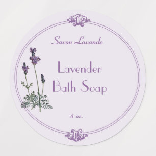 Étiquette de bain lavande étanche