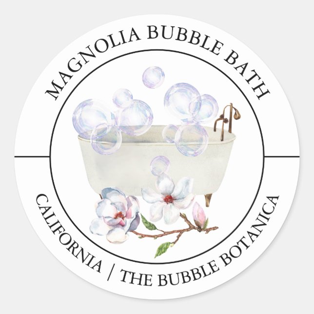Étiquette de bain Magnolia Bubble (Devant)