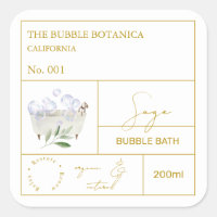 Étiquette de bain moussant à la sauge de l'apothic