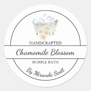 Étiquette de bain simple fait maison Chamomile