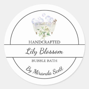 Étiquette de bain simple fait maison Lily