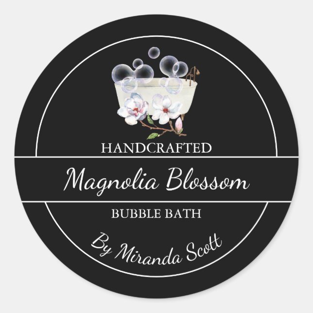Étiquette de bain simple maison Magnolia (Devant)