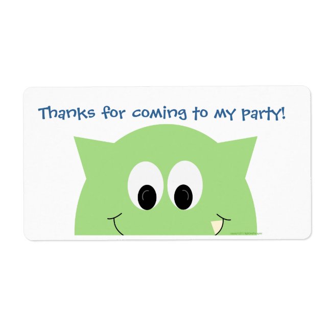 Étiquette de balise Monster Favors (Devant)