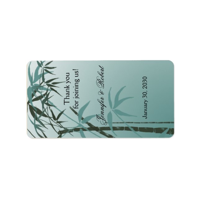 Étiquette de baume de bambou naturel turquoise Mar (Devant)