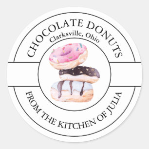 Étiquette de beignets de chocolat