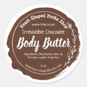 Étiquette de beurre de chocolat personnalisable fa