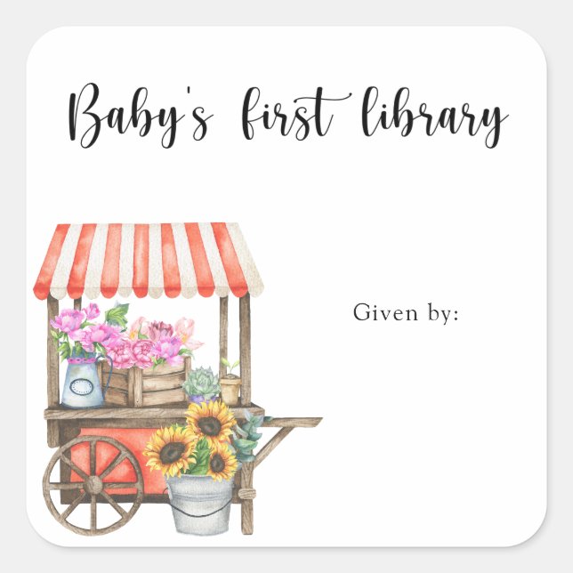 Étiquette de bibliothèque pour Baby Shower - premi (Devant)