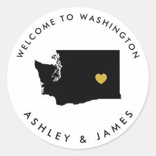 Étiquette de bienvenue du Mariage de Washington,