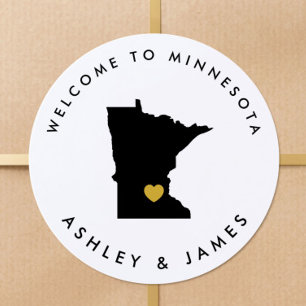 Étiquette de bienvenue du Mariage du Minnesota, no