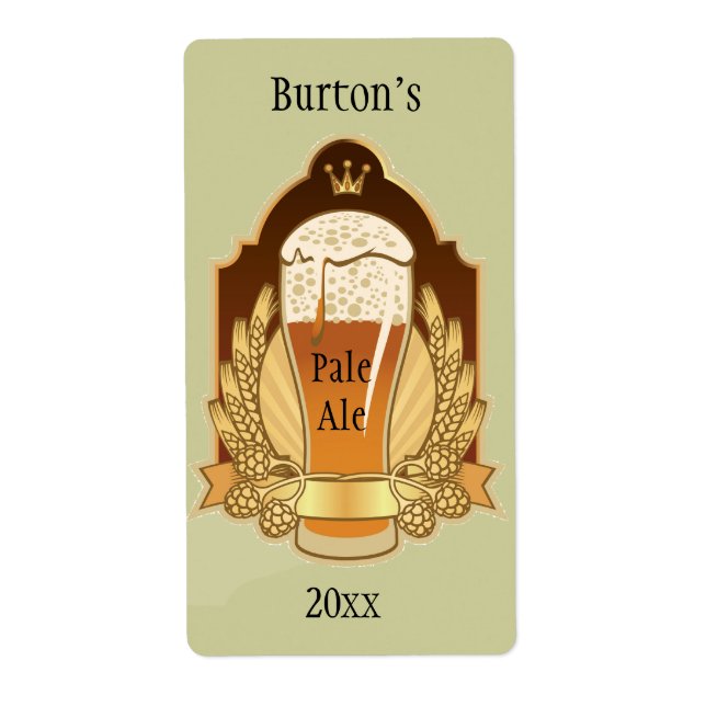 Étiquette de bière brassée (Devant)