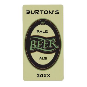 Étiquette de bière brassée