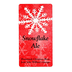 Étiquette de bière de flocon de neige