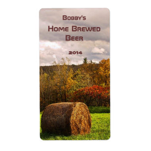 Étiquette de bière de récolte d'automne