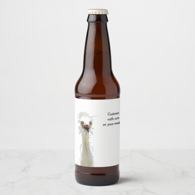 Étiquette de bière d'oiseau fou (Devant)