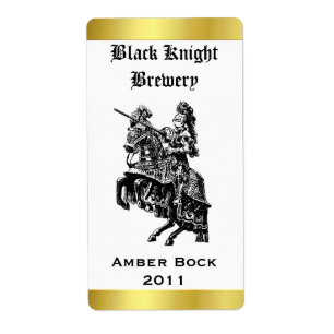 Étiquette de bière fait par maison de chevalier