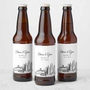 Étiquette de bières personnalisé Miami