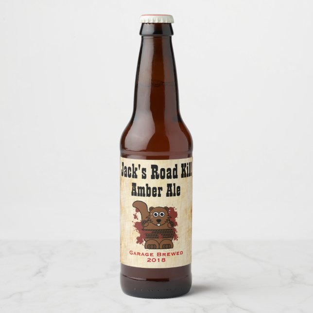 Étiquette de bières sur mesure de Road Kill (Devant)