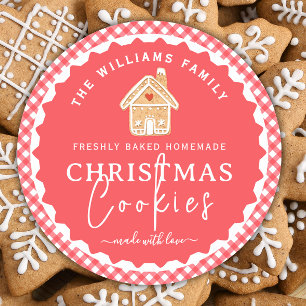 Étiquette de biscuits de Noël au gingembre en vich