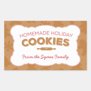 Étiquette de biscuits de vacances