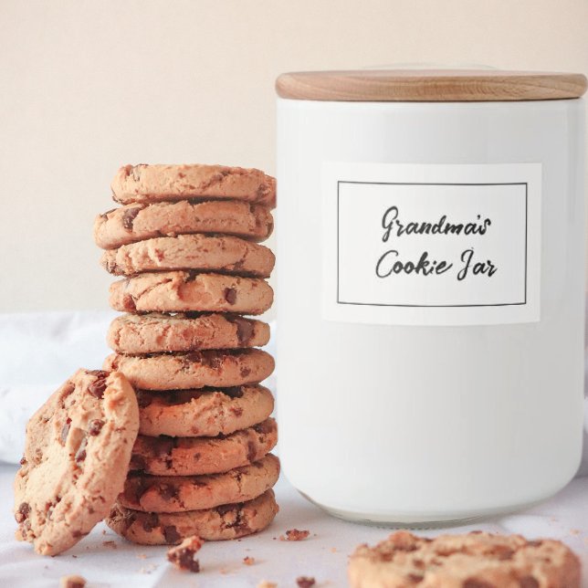 Étiquette de biscuits personnalisé, bocal de biscu (Créateur téléchargé)