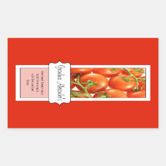 Étiquette de bocal à canne personnalisé, tomate pe