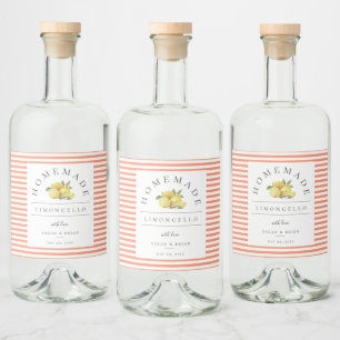 Étiquette de boisson de la pêche Limoncello modern