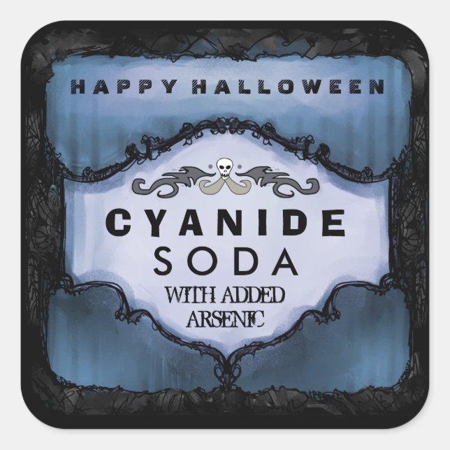 Étiquette de boisson Halloween - Eerie Blue Grand  (Devant)