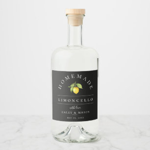 Étiquette de boisson moderne Black Limoncello