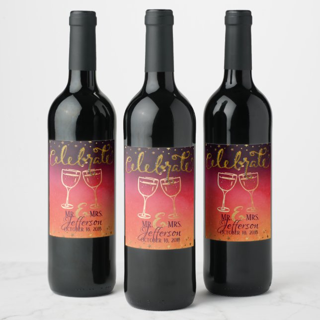 Étiquette de boisson personnalisé Fête d'étincelle (Bouteilles)