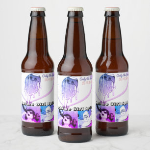 Étiquette de boisson pour fille Anime