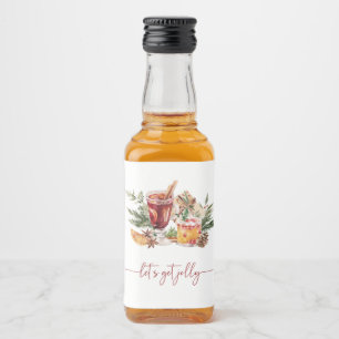 Étiquette de boisson pour la fête de Noël