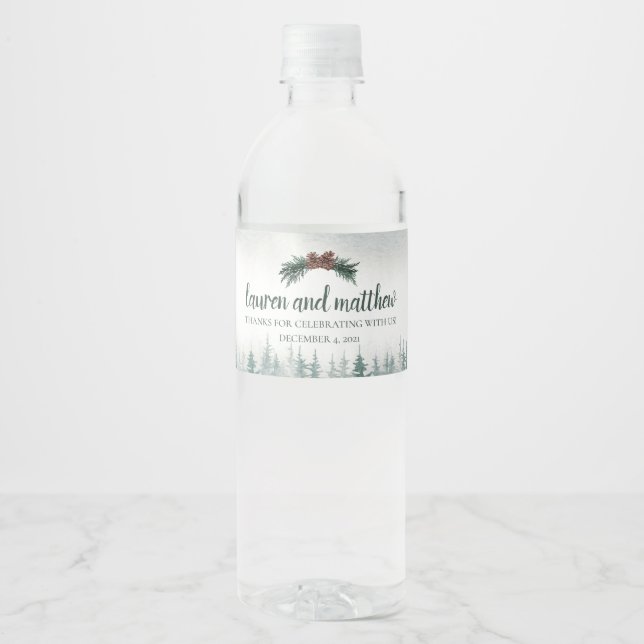 Étiquette de boisson Rustique Mariage  (Devant)