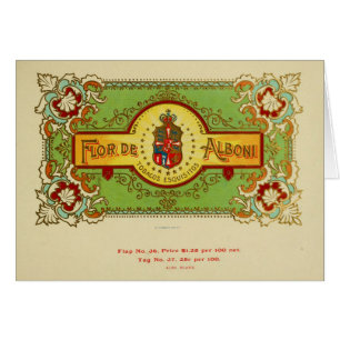 Étiquette de boîte à cigares vintage