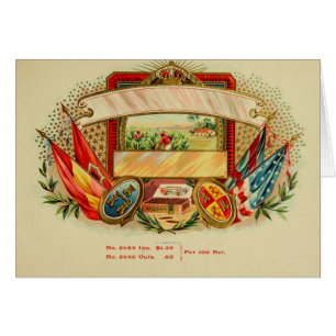 Étiquette de boîte à cigares vintage