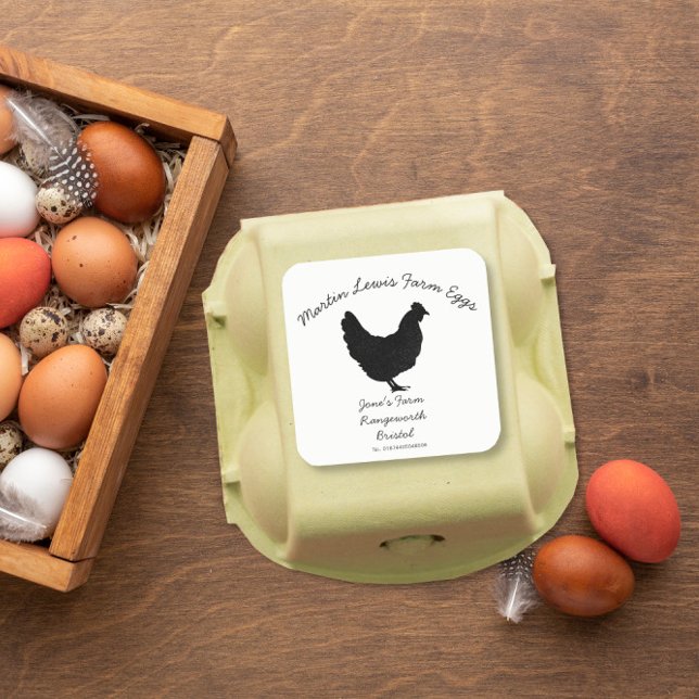 Étiquette de boîte à œufs personnaliser boîte à œu (Créateur téléchargé)