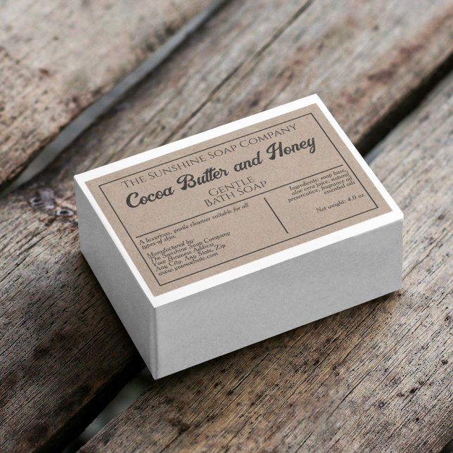 Étiquette de boîte à savon imperméable en papier K (Créateur téléchargé)