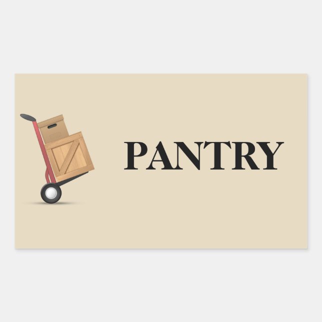 Étiquette de boîte de mouvement - Pantry (Devant)