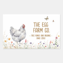 Étiquette de boîte d'œufs Œufs frais de la ferme A