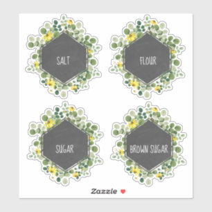 Étiquette de boîte métallique de cuisine de