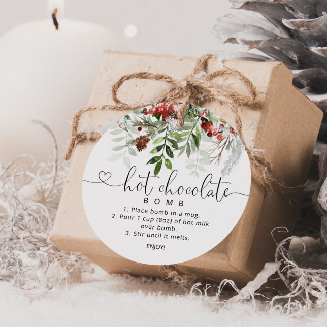 Étiquette de bombe de chocolat chaud. Bombe de cac (Créateur téléchargé)