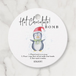 étiquette de bombe de chocolat chaud.Bombe de caca
