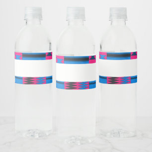 Étiquette de bottes d'eau d'impression africaine