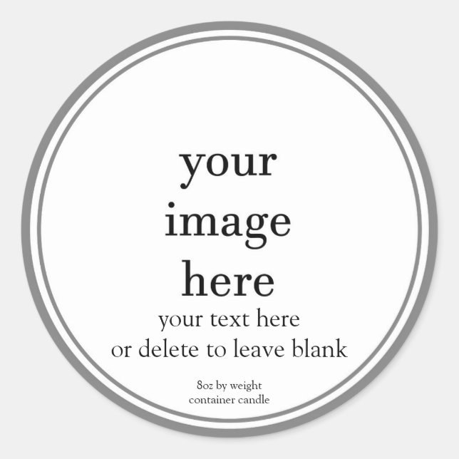 Étiquette de bougie blanc vierge Modèle (Devant)